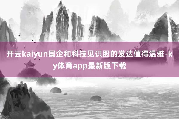 开云kaiyun国企和科技见识股的发达值得温雅-ky体育app最新版下载