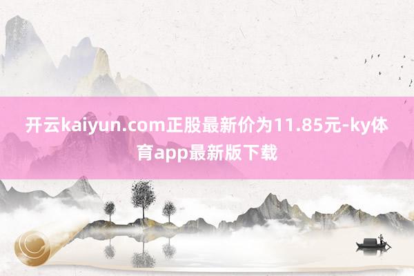 开云kaiyun.com正股最新价为11.85元-ky体育app最新版下载