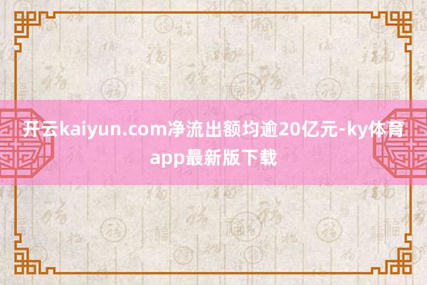 开云kaiyun.com净流出额均逾20亿元-ky体育app最新版下载