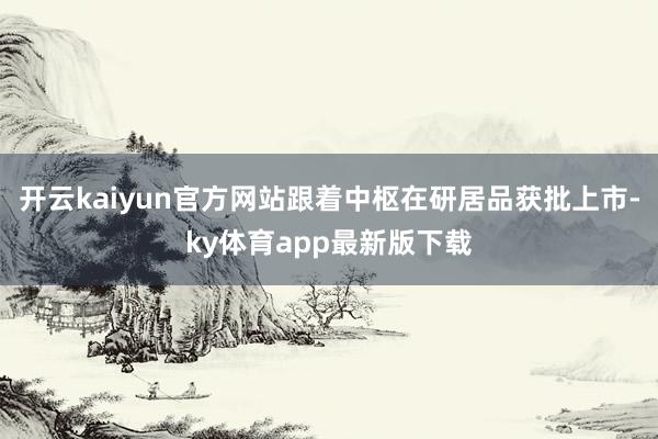 开云kaiyun官方网站跟着中枢在研居品获批上市-ky体育app最新版下载